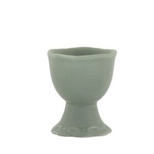 Zelený porcelánový kalíšek na vajíčko s krajkou Provence lace verte - 5*6 cm 63010321 obraz