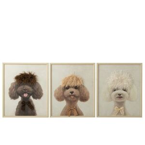 Set 3ks 3D obrazů Pudl Poodle MDF - 50*3, 5*60 cm 267294 obraz