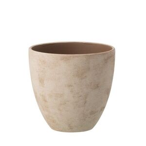 Béžový keramický obal na květináč Larigge M - Ø 20*19 cm 63018 obraz
