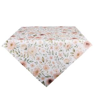 Bílý bavlněný ubrus s růžemi Soft Romantic Blush - 100*100 cm SRB01 obraz