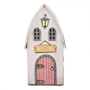 Kouzelný plechový domeček Welcome - 12*11*23 cm 6Y5995 obraz