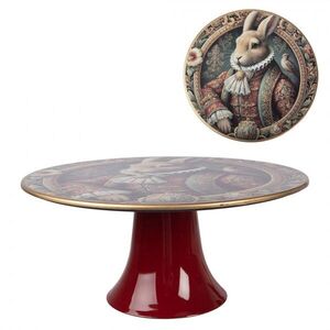 Podnos na dort Victorian Gentleman Rabbit - Ø 22*10 cm NE86 obraz