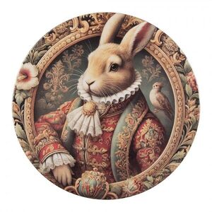 Servírovací umělý talíř Victorian Gentleman Rabbit - Ø 33*1 cm NE85 obraz