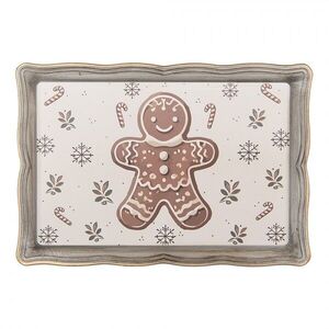 Plastový podnos tác s perníčkem Gingerbread Magic - 31*22*2 cm CGM87 obraz