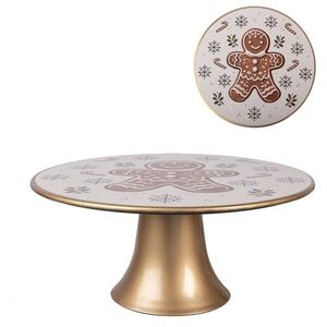 Plastový podnos na dort s perníčkem Gingerbread Magic - Ø 22*10 cm CGM86 obraz