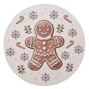 Plastový talíř s perníčkem Gingerbread Magic L - Ø 40*1 cm CGM85L obraz