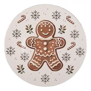 Plastový talíř s perníčkem Gingerbread Magic - Ø 33*1 cm CGM85 obraz