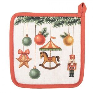 Vánoční bavlněná chňapka - podložka Christmas Carousel Dream - 20*20 cm CCD45 obraz