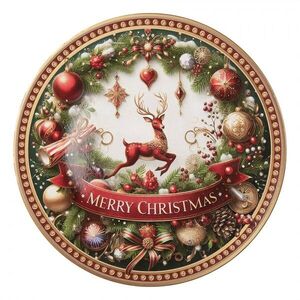 Vánoční servírovací umělý talíř Merry Christmas - Ø 33*1 cm 66760 obraz