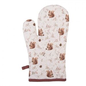 Béžová bavlněná chňapka - rukavice s veverkami Tiny Squirrel - 18*30 cm TST44 obraz