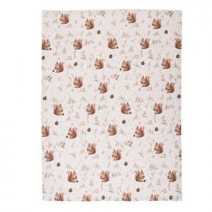 Béžová bavlněná utěrka s veverkami Tiny Squirrel - 50*70 cm TST42 obraz