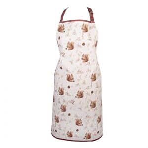 Béžová bavlněná zástěra s veverkami Tiny Squirrel - 70*85 cm TST41 obraz