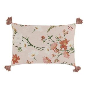 Růžový povlak na polštář se střapci a květy Aix Wild Flowers - 60*40 cm 16107807 obraz