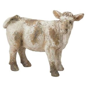 Béžová antik dekorativní figurka venkovská kravička - 43*17*31 cm 6MG0159 obraz