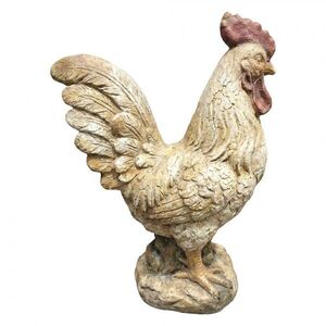Béžová antik dekorativní figurka venkovský kohout - 35*22*49 cm 5MG0103 obraz