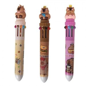 3ks barevná propiska pro děti 10 v 1 – Capybara - 15 cm 66853_set3ks obraz