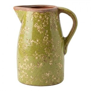 Zelený keramický džbán Rustic Wild Herb L - 20*16*24 cm 6CE2447L obraz