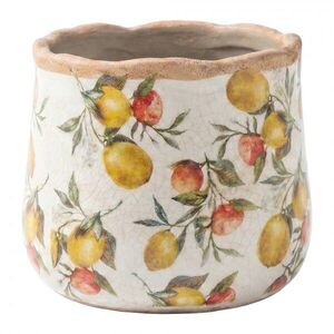 Keramický obal na květináč s citróny Lemon Grove S - Ø 11*10 cm 6CE2437S obraz