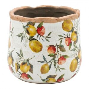 Keramický obal na květináč s citróny Lemon Grove M - Ø 14*12 cm 6CE2437M obraz