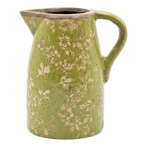 Zelený keramický džbán Rustic Wild Herb M - 16*12*19 cm 6CE2447M obraz