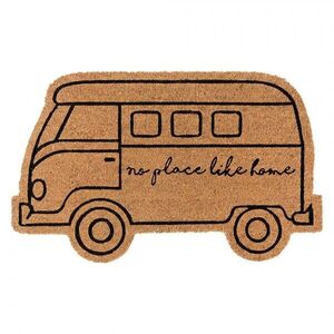 Hnědá kokosová rohožka ve tvaru retro autobusu - 75*45*1 cm MC309 obraz