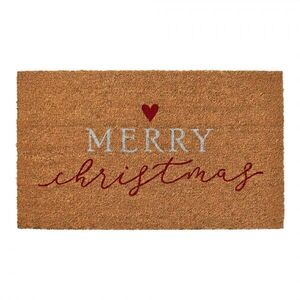 Hnědá kokosová rohožka Merry Christmas - 75*45*1 cm MC291 obraz