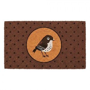 Hnědá kokosová rohožka s ptáčkem Bird - 75*45*1 cm MC283 obraz