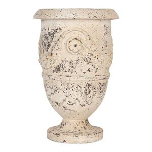 Béžový antik květináč s patinou - Ø 24*36 cm 6MG0182 obraz
