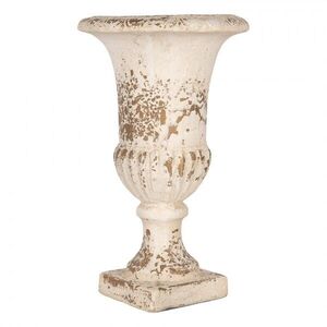 Béžový antik květináč s patinou – Elegance zašlých časů - Ø 25*42 cm 6MG0180 obraz