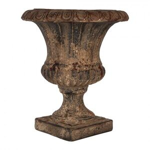 Hnědý antik květináč s patinou – historie ve vaší zahradě - Ø 35*40 cm 6MG0181 obraz