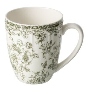 Bílý porcelánový hrneček Vintage Blossom - 9*9*11 cm 268858 obraz