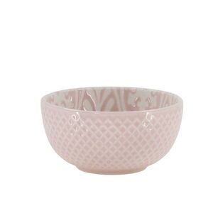 Růžová porcelánová miska s květy uvnitř Arés - Ø 7, 5*3, 5 cm / 100ml 61088607 obraz