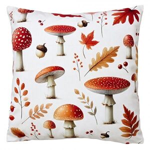 Dekorační polštář s muchomůrkami - 45*45*4 cm KG023.191 obraz