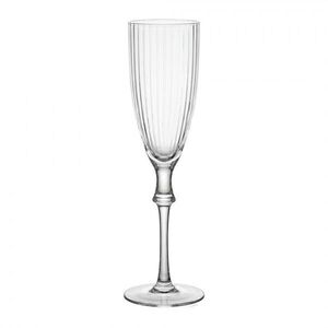 Sklenička na šampaňské s žebrováním - Ø 5*24 cm / 150 ml 6GL5542 obraz