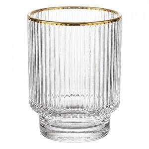 Elegantní sklenice na vodu se zlatým okrajem - Ø 8*10 cm / 320 ml 6GL5534 obraz