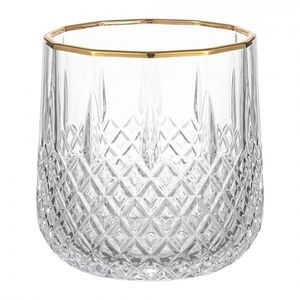Elegantní sklenice na vodu se zlatým okrajem - Ø 8*9 cm / 250 ml 6GL5531 obraz