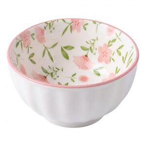 Elegantní keramická miska s jemným květinovým motivem - Ø 10*5 cm 6CEBO0259 obraz