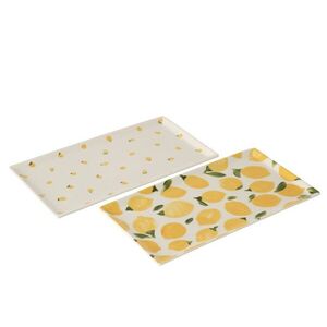 Sada 2 keramických táců s motivem citrónů Casa Limone - 31*17*1, 5 cm 63758 obraz
