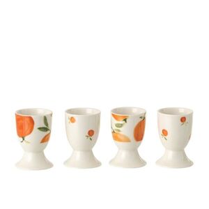 Sada 4 keramických kalíšků na vajíčka Casa Naranja - Ø 5*7 cm 63761 obraz