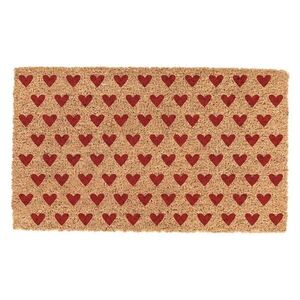 Kokosová rohožka s červenými srdíčky - 75*45*1 cm MC282 obraz