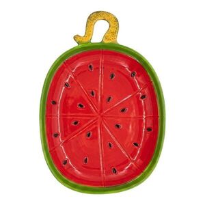 Červená keramická miska ve tvaru melounu Sweet Melon - 24*17*3 cm 6CEBO0264 obraz