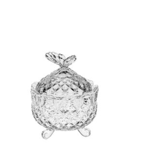 Crystal Bohemia Skleněná dóza Butterfly 135 mm obraz