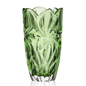 Aurum Crystal Váza Flora green 280 mm obraz