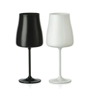 Crystalex Sklenice na víno Black White 400 ml 2 ks obraz