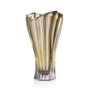Aurum Crystal váza Plantica amber 320 mm obraz