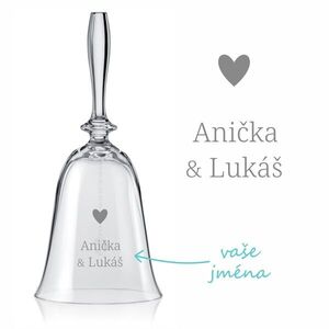 Pískovaný zvonek Láska 18 cm obraz