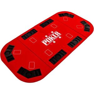 Garthen Skládací pokerová podložka červená obraz