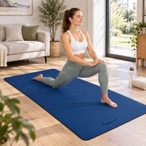 MOVIT M77385 Fitness jóga podložka protiskluzová 190 x 100 x 0, 6 cm (námořnická) obraz
