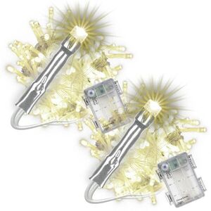 Sada vánočních LED řetězů 10 m, 100 LED, teplá bílá, 2 ks obraz
