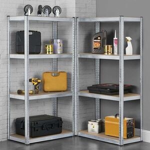 Juskys 106568 regál 160x80x40 cm kov 2 ks bílá obraz